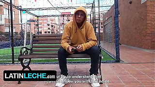 Hot Latino Stud Gets Tricked To Swell up Stranger's Dick During Interview In Bogota - Latin Leche
